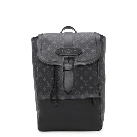 Louis Vuitton Black Bag Saumur Backpack Monogram Black Eclipse - Picture 2 of 8